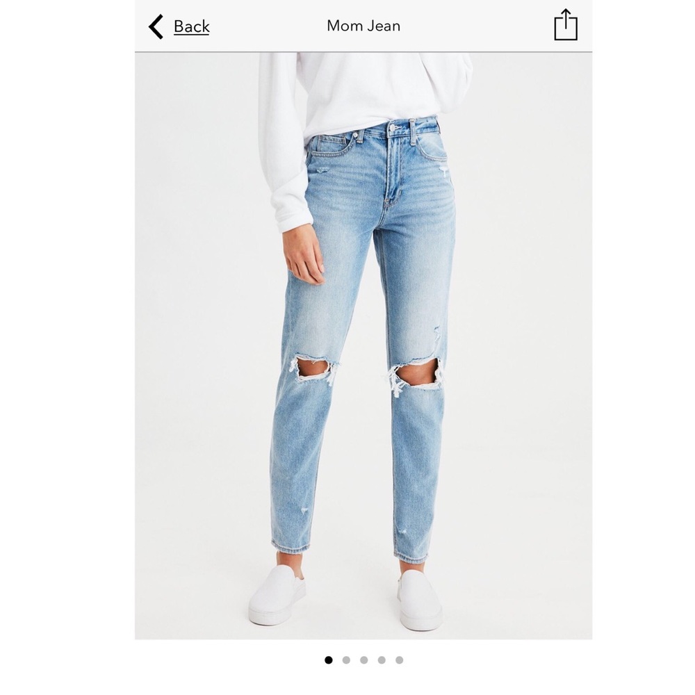 american eagle mom jeans size 8 reg light wash